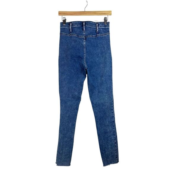 Abercrombie & Fitch Ultra High Rise Super Skinny Ankle Raw Hem Jeans Size 27 - Picture 2 of 10